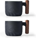 Ceramic Espresso Cups with Wooden Handle Espresso Shot Cups Ceramic Tea Cups by BlogBlog
