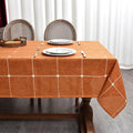 Zobesta Linen Table Cloth Rectangle Tables 60 x 120 Inch, Cotton Linen Burnt Orange Tablecloth Washable Farmhouse Soft Fall Tablecloth for Outdoor, Party, Holiday, Picnic, Dining