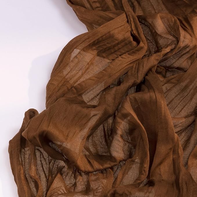 DeZerlor Brown Cheesecloth Table Runner 1 Pack Fall Runner | 120Inch Gauze - Image 3