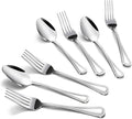 24 PCS Spoons and Forks Set, Food Grade Stainless Steel by Gymdin