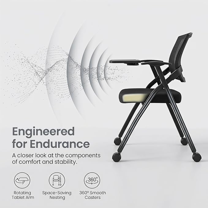 8 Pack Folding Office Chair - Image 8