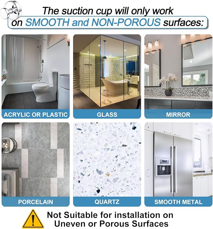 Vacuum Suction Cup Hooks for Shower, Shower Hooks for Inside Shower Glass Window - Image 6