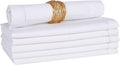 Lightnpro White Hemstitched Cotton Napkins Set of 6 – 18x18 Inch Dinner Cloth Napkins, Soft & Washable, Elegant Table Napkins for Dining, Wedding, Special Occasions & Everyday Use