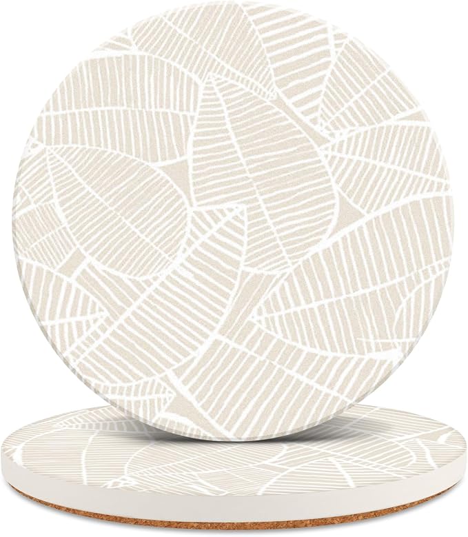 Ceramic Absorbent Table Coasters Set of 2 by HIYALOT