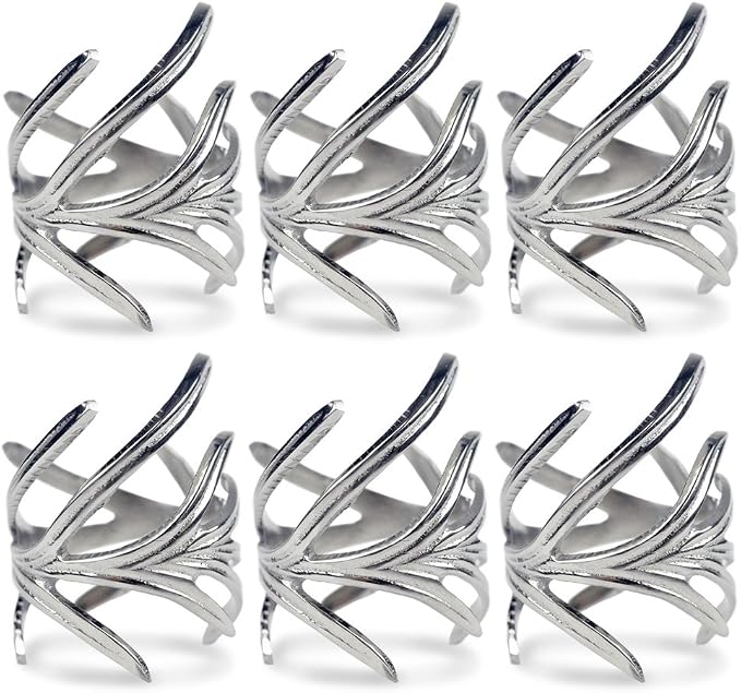 DII Decorative Assorted Silver Napkin Ring Set, One Size by DII