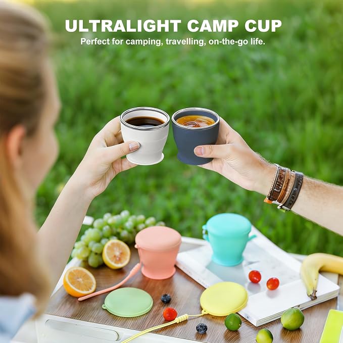 Collapsible Travel Cup, BPA-Free Reusable Water Cup | Lightweight Drinking Cups - Image 9