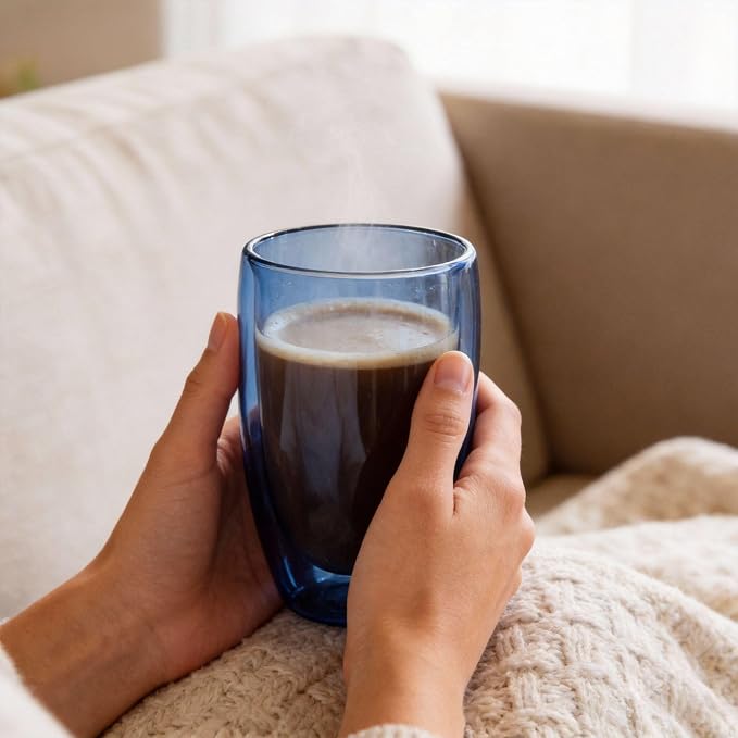 Double Walled Coffee Glass Set of 2 - Image 7