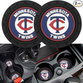 Silicone Twins Car Cup Holder Coasters,Baseball Fans Car Coasters for Minnesota Twins Fans, Non-Slip Universal Fit Cup Holder Insert