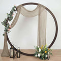 Efavormart 20ft Natural Beige Gauze Cheesecloth Wedding Arch Drapery Fabric by efavormart