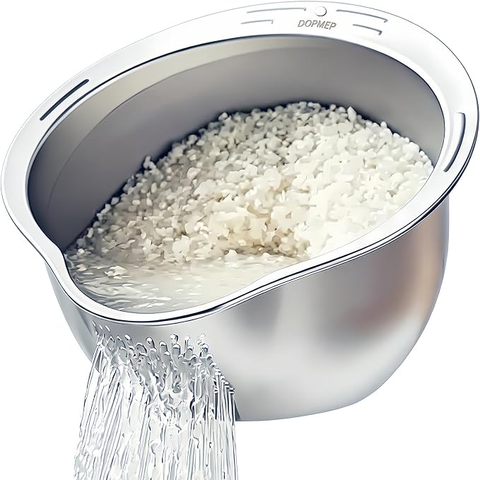 DOPMEP Rice Washer Strainer Bowl Stainless Steel Colander by DOPMEPLifeHouse