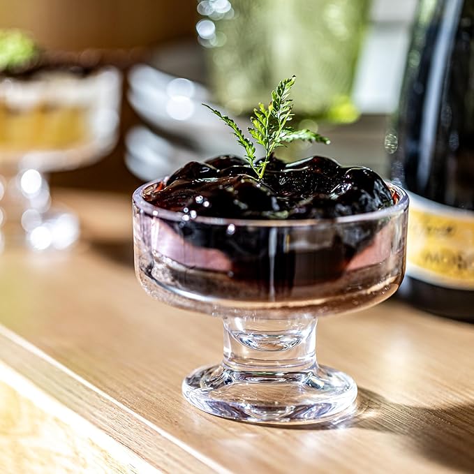 7oz Glass Ice Cream Bowls- Versatile Dessert Bowls & Cups for Mixed Drinks, Desserts, Nuts, Fruit, Pudding & Snacks- Perfect for Parties, Gatherings (8)