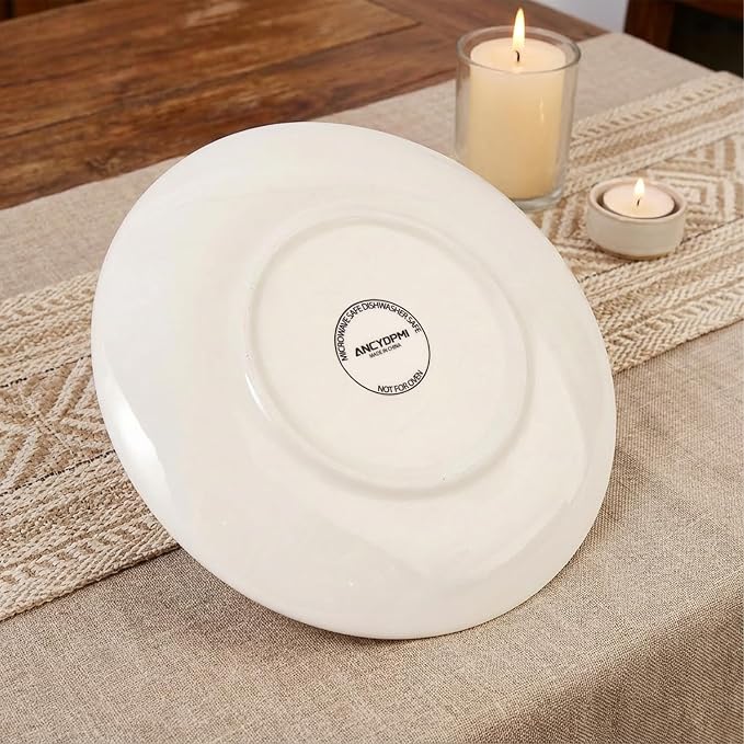 8.5 Inch Ceramic Plates Set of 4, Salad & Dessert Appetizer Plates | Kitchen - Image 9