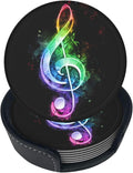 6 Pcs Leather Coasters for Drinks by Famame