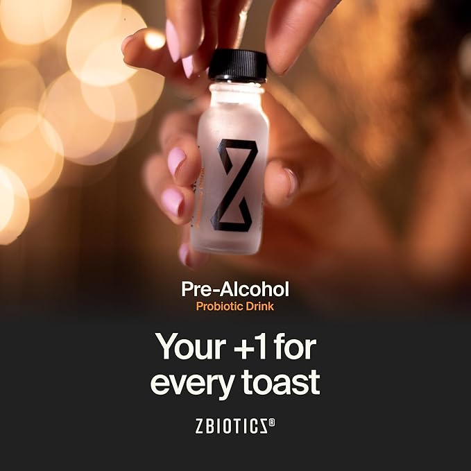 ZBiotics — Feel Better After Drinking, Wake Up Refreshed, Science-Backed, Patented Probiotic for Easier Mornings, Travel-Friendly, 6-Pack of 0.5 Fl Oz Bottles