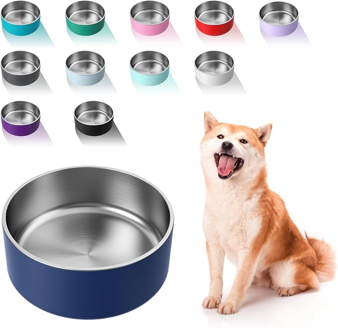 WENBOKMIN Dog Bowl, Stainless Steel Food and Water Bowl, Dishwasher Safe by Wenbokmin