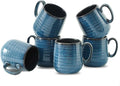 Coffee Mugs, 15 Ounce Ceramic Coffee Mug Set of 6, Reactive Glaze Tea Cups by JINGUS