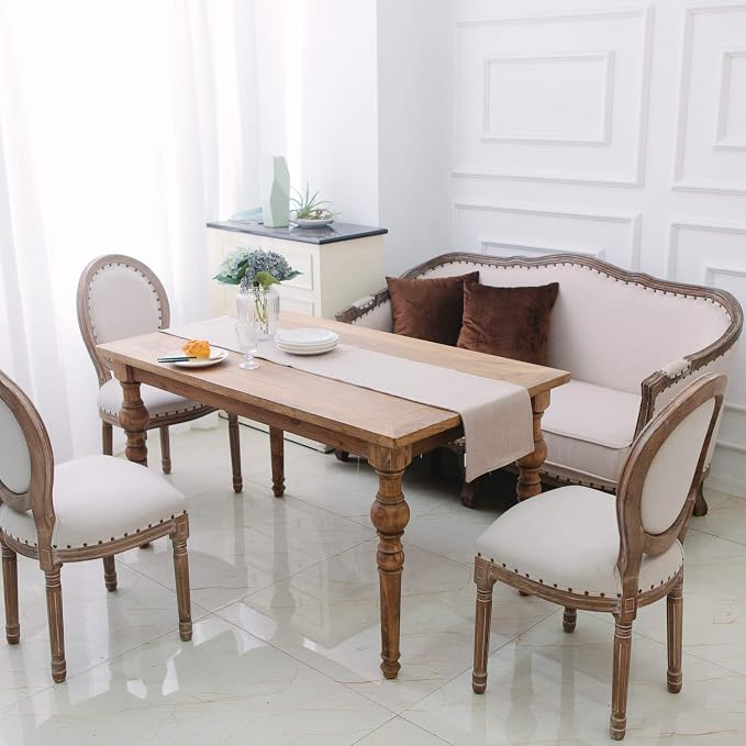 Soft Caddice Faux Linen Table Runner 2 Side - Image 3