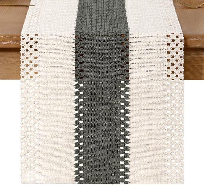 Boho Table Runner Summer Farmhouse Rustic Dining Dresser Scarf Home Decor | - Image 5