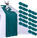 12 Pack Teal Cheesecloth Table Runner 35 x 120 Inch | Boho Gauze Fabric by RestfulGlow