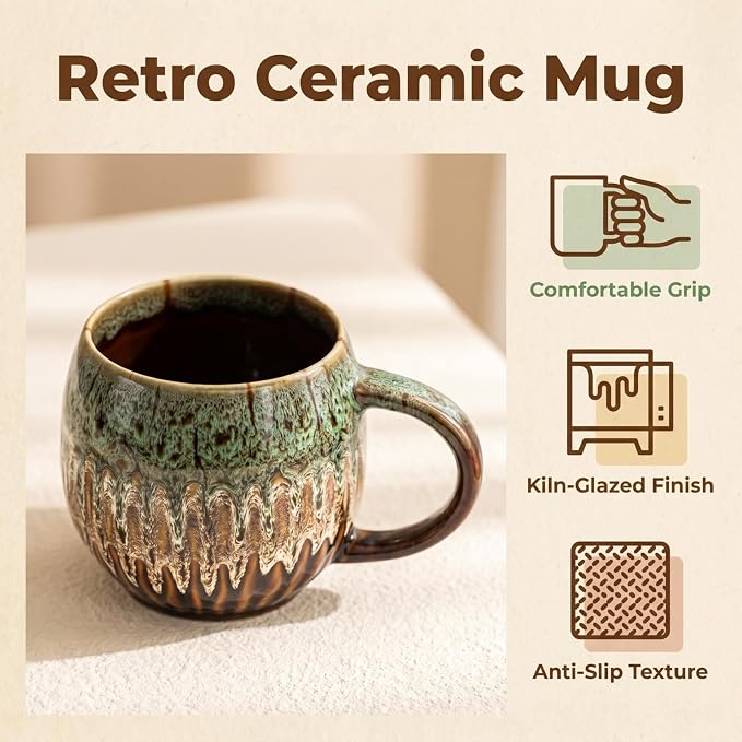 Large Ceramic Coffee Mug - 13oz Tea Cup - Image 5