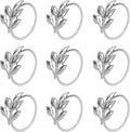 KPOSIYA Set of 12 Leaf Napkin Rings Metal Gold Napkin Holder Table Napkin Rings by KPOSIYA