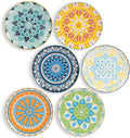 Dinner Plates Set of 6, 8 Inch Scratch Resistant Ceramic Plates, Dishwasher and by AHX