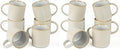 famiware Coffee Mug Set for 6, Star 12 oz Catering Mugs Cup Set by Famiware