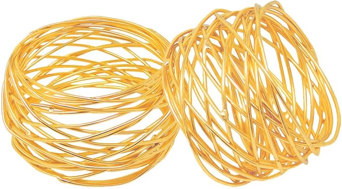 ITOS365 Handmade Round Mesh Gold Napkin Rings Holder - Image 3