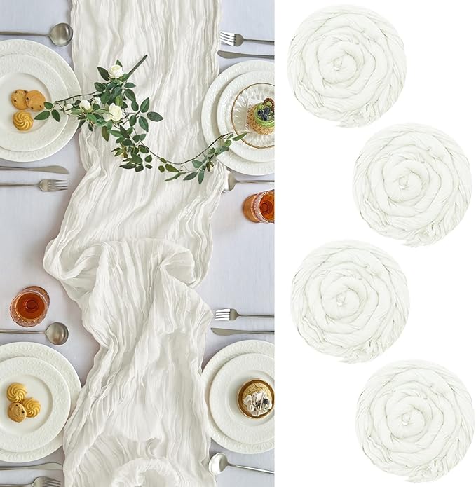 IVAPUPU Ivory Table Runner 120 Inches by IVAPUPU