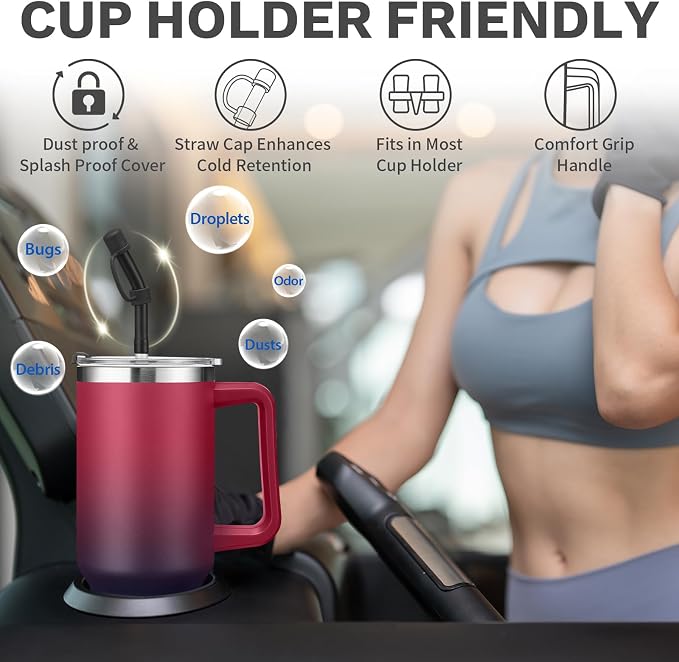 BENZZO Tumbler with Lid and Straw 40oz Stainless Steel Tumblers with Protective - Image 5