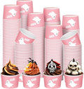 CHENGU 180 Pcs Halloween Snack Cups 9 oz Disposable Ghost Paper Ice Cream Bowls by CHENGU