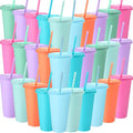 Honeydak 30 Pack Tumbler with Straw and Lid Bulk Cups by Honeydak