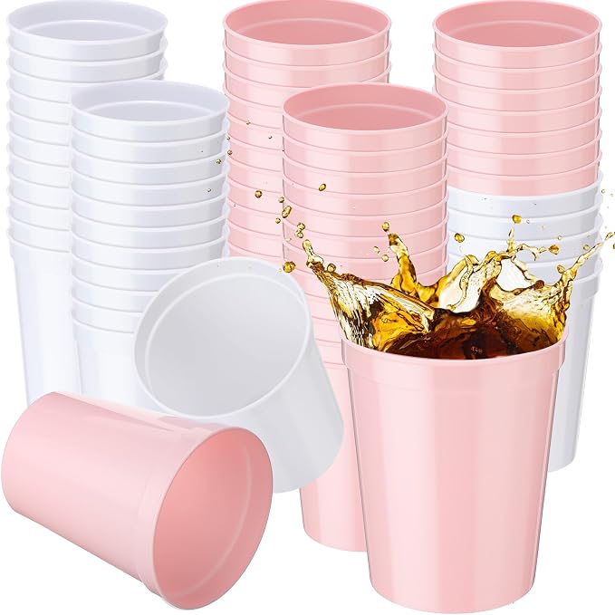 Yungyan 50 Pack 16 oz Stadium Cups Reusable Plastic Cups Blank Drink Stadium by Yungyan