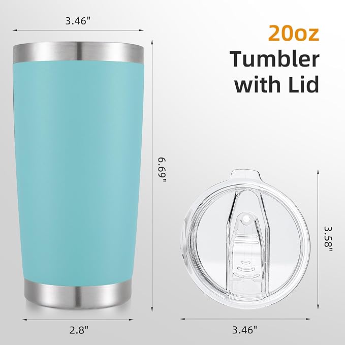 20 oz Tumbler with Lid Stainless Steel Insulated Tumblers, 1 Pack | Leak Proof - Image 5