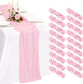18 Pack Cheesecloth Table Runner 10FT Light Pink Table Runner Boho Gauze Cheese by Showgeous