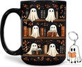Hyturtle Cute Ghost Read Book Mug by Hyturtle