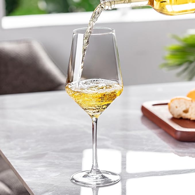 Wine Glasses, 17oz White Wine Glasses Set Of 4, Clear Red Wine Glass With Stem, Gifts For Men & Women