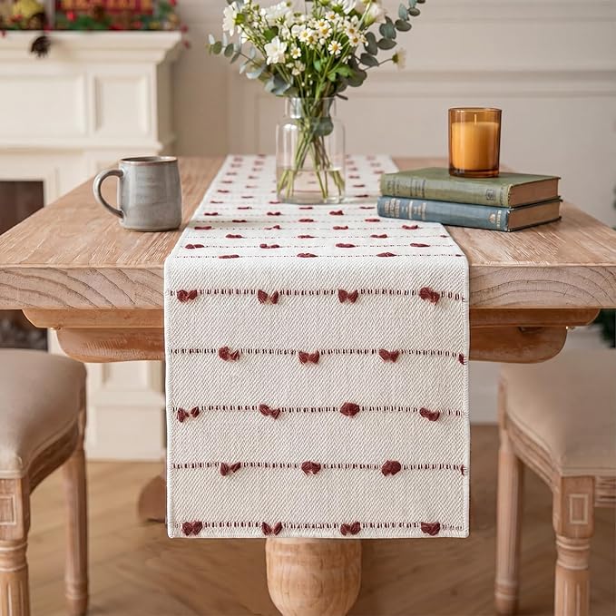 Artoid Mode Caramel Boho Farmhouse Cotton Woven Table Runner, Seasonal Fall by ArtoidMode