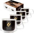 GLORAMA Double Walled Glass Coffee Mugs - 10oz Coffee Mugs by GLORAMA