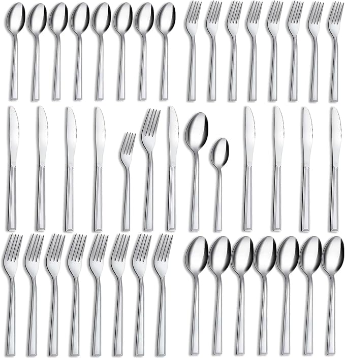 Hunnycook 40-Piece Silverware Set by Dedicatedtoenhancingyourdiningexperience