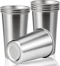 8 Pack 24oz Stainless Steel Pint Cup,Healthy Unbreakable and Stackable,Metal Drinking Glasses
