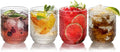 Topsky Vintage Drinking Glass Set of 4,12 oz Embossed Floral Drinkware Set,Colorful Drinking Glasses Cups Wine Glasses Colored Glassware for Whisky,Beer,Juice,Cocktail,Heavy Duty-Clear