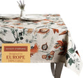 Maison d' Hermine Table Cloth Square Table 100% Cotton 60 x 60 Inches Fall Tablecloth Reusable Everyday Use for Thanksgiving Christmas Decorations Dining Farmhouse Party (Dalida)