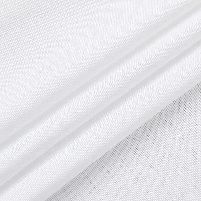 Hiasan Faux Linen Square Tablecloth - Wrinkle and Stain Resistant Washable Table Cloth for Kitchen Dining Room Holiday Table Cover for Party Dinner, White, 60 x 60 Inch