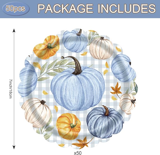 Fall Thanksgiving Paper Plates 7 Inch - Image 6