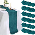 6 Pack 10Ft Teal Cheesecloth Table Runner 23 x 120 Inch | Gauze Rustic Boho by CKIKU