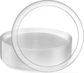 PLASTICPRO Plastic Party Plates Edge Collection Premium heavyweight Elegant Disposable Tableware Dishes (Clear, 10.6'' INCH PLATES)