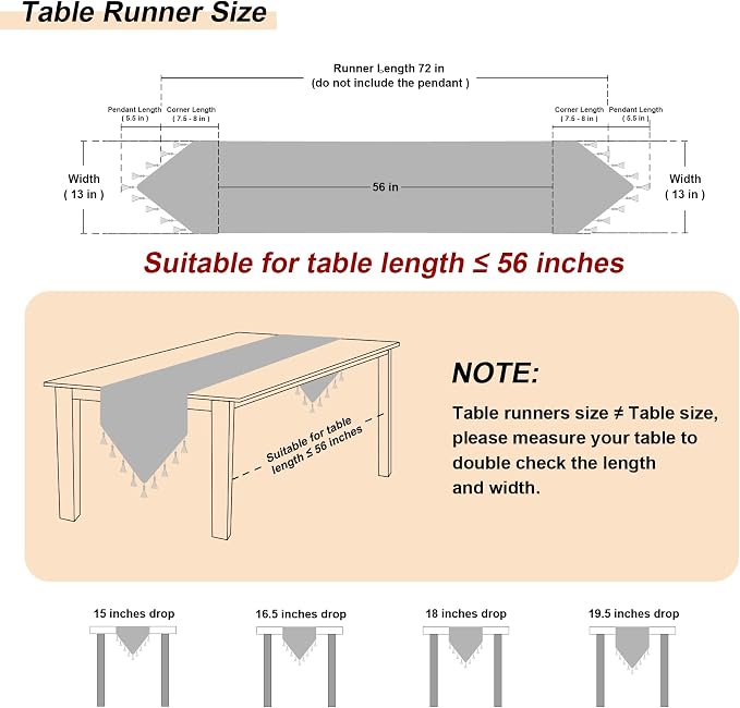 Loom and Mill Damask Floral Table Runner 72 Inches Long, Light Coffee | Luxury - Image 2