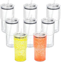 18 Oz 8 Pack Acrylic Snowglobe Tumbler by Micellwuu