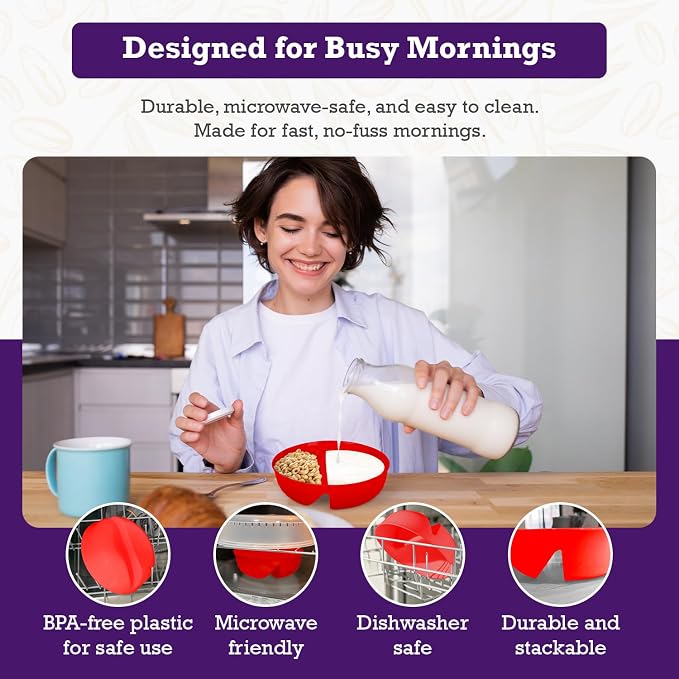Just Solutions Crunch Anti-Soggy Cereal Bowl - Image 5